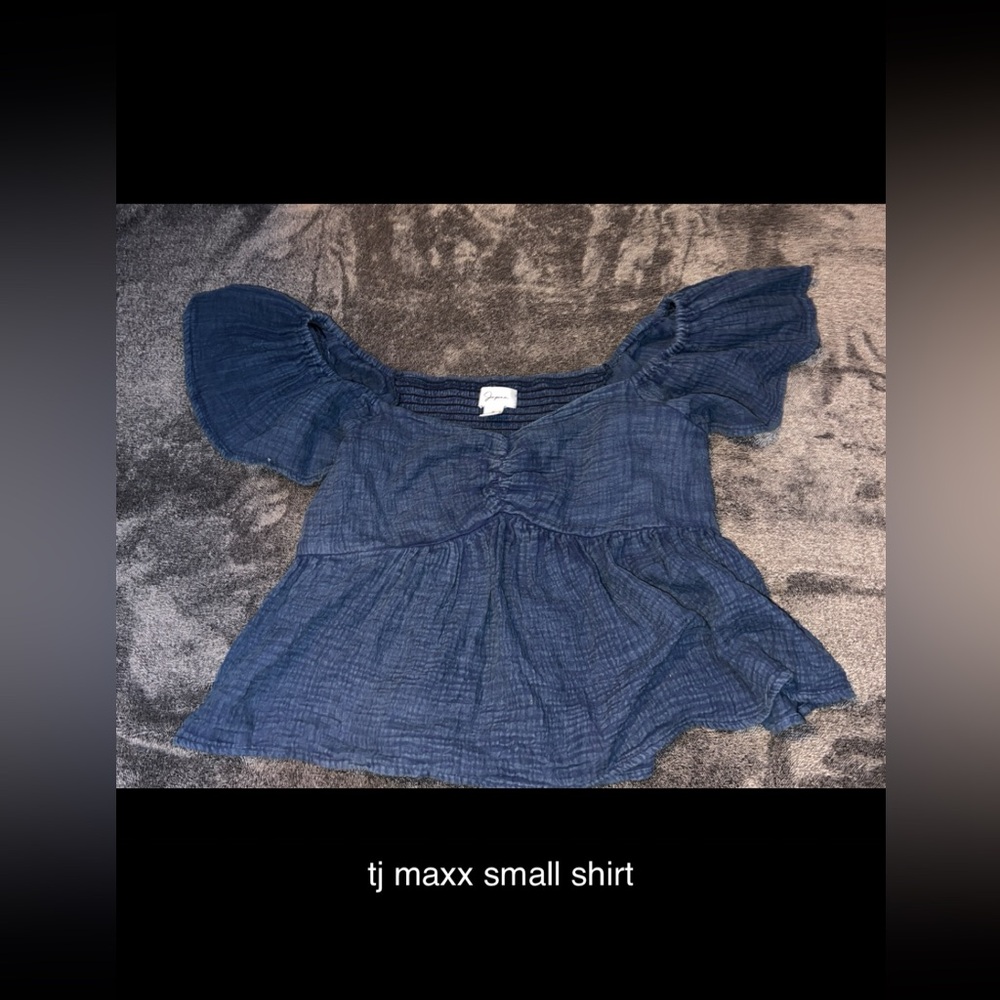 small women’s blue dress shirt. Tj maxx.